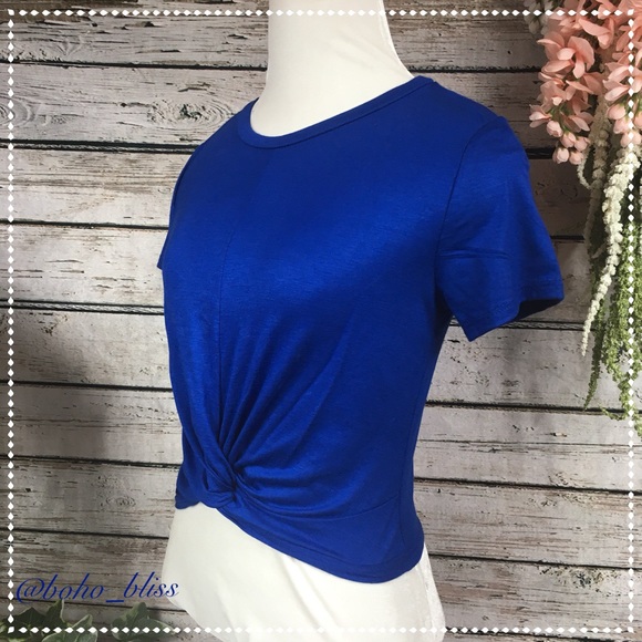 Small Royal Blue Twist Crop Top Last One! - Picture 2 of 8
